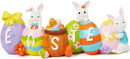Easter Bunny Eggs Resin Centerpiece Decor with The Word