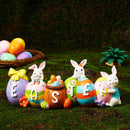 Easter Bunny Eggs Resin Centerpiece Decor with The Word