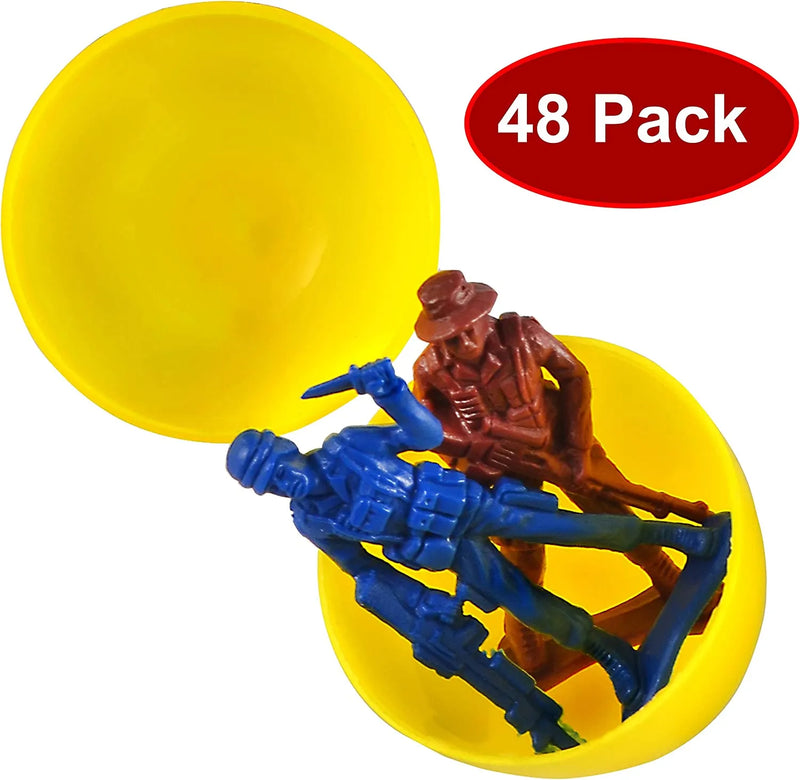 48Pcs Soldier Toys Prefilled Easter Eggs 2.36in