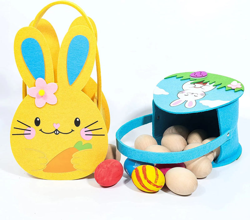 3Pcs Easter Felt Bunny Tote Bag with Handle