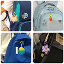 12Pcs Easter Squeeze Push Bubble Silicone Keychain