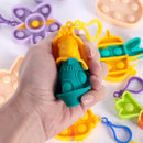 12Pcs Easter Squeeze Push Bubble Silicone Keychain