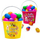 2Pcs Large Easter Metal Bucket with Handles 6.5in