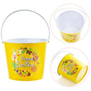 2Pcs Large Easter Metal Bucket with Handles 6.5in
