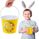 2Pcs Large Easter Metal Bucket with Handles 6.5in