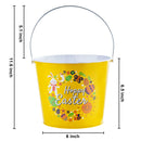 2Pcs Large Easter Metal Bucket with Handles 6.5in