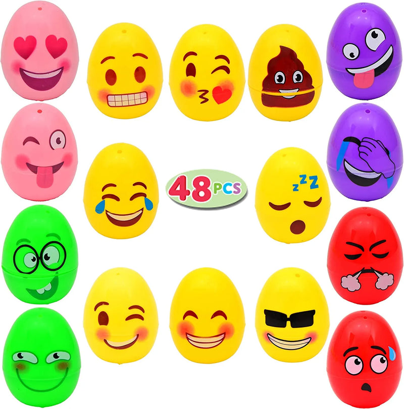 48Pcs Iconic Expression Easter Egg Shells