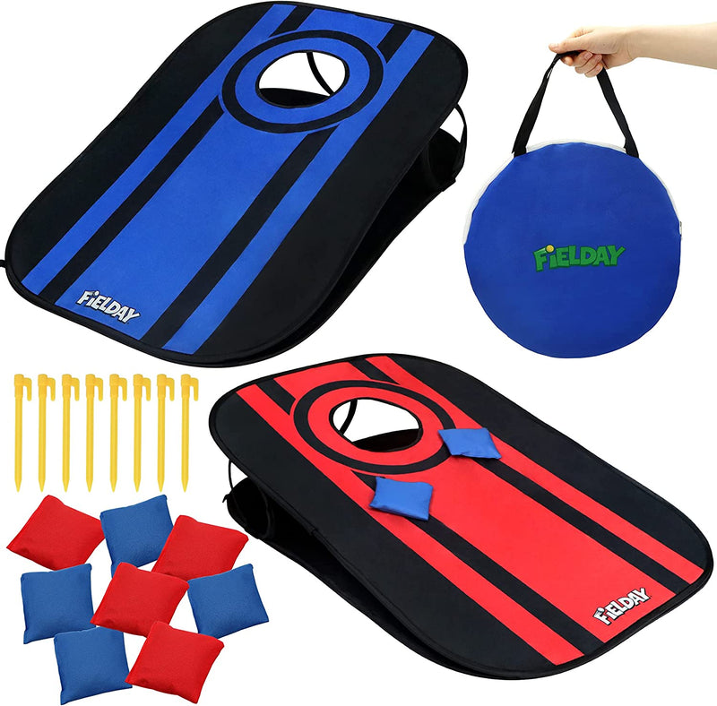 FIELDAY - Portable Corn Hole Set with Collapsible Bean Bags