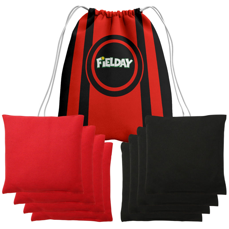FIELDAY - Red and Black Bean Bags, 8 Pack