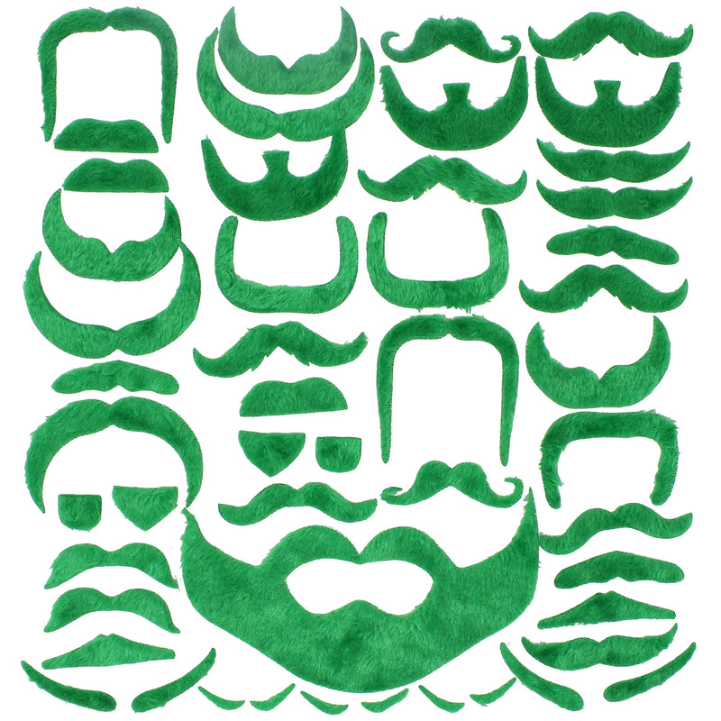 St. Patrick's Day Fake Mustache Set, 60pcs