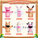 Farm Animal Hand Puppet Set,  6 Pcs