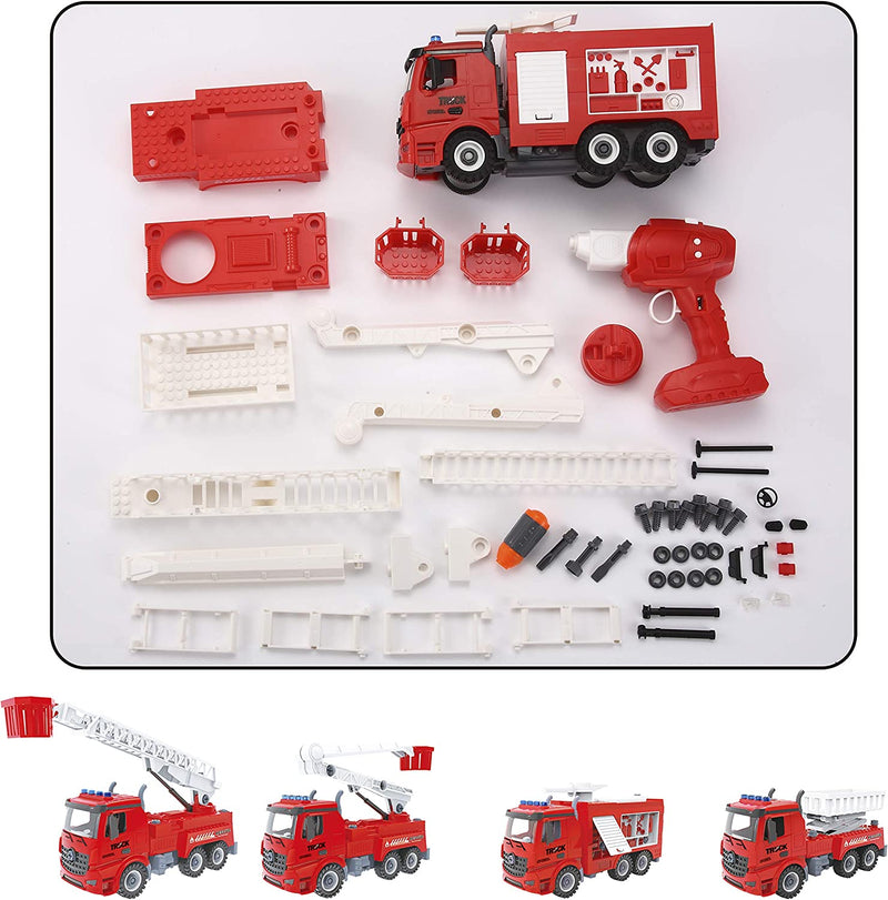 Fire Engine Remote Control 5 In 1 Take Apart Car Toys