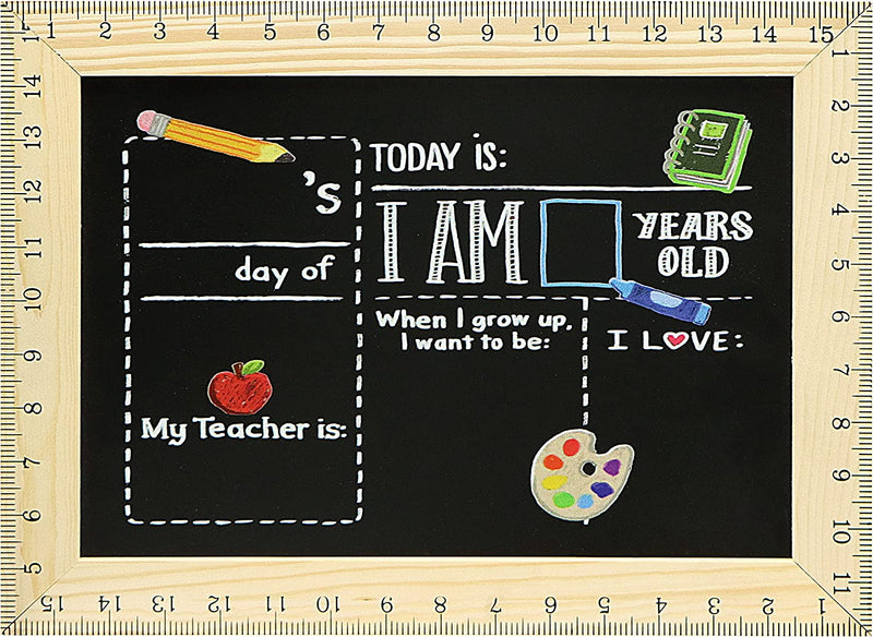 First/Concluding day of School Board Sign with Ruler Frames