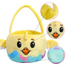 2Pcs 3D Bunny and Chick Plush Easter Basket