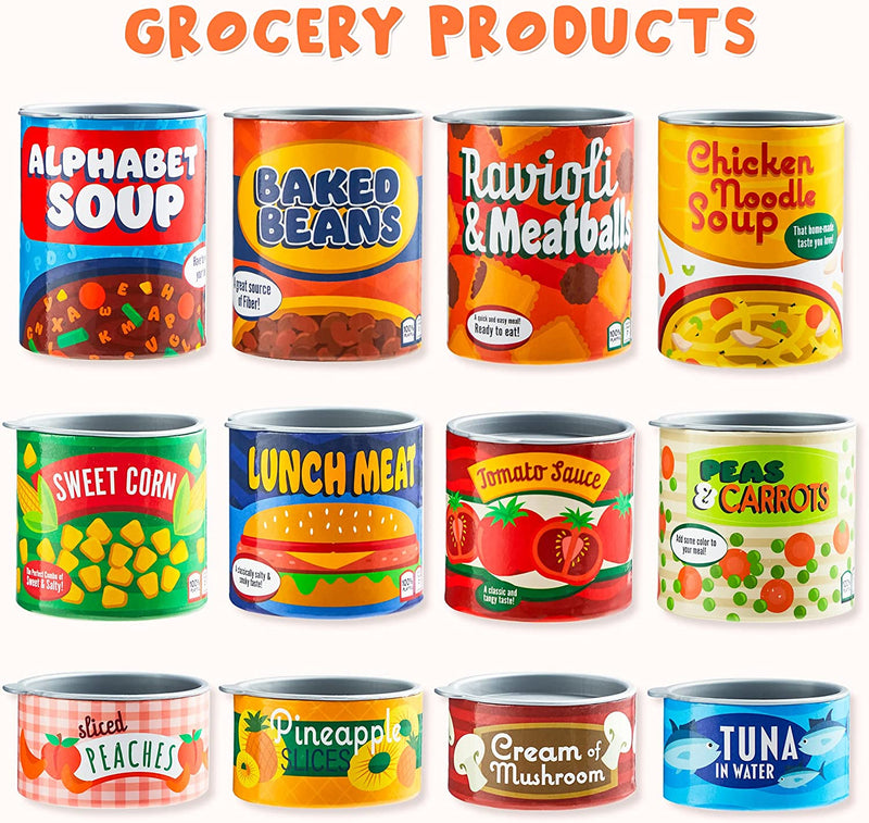 Grocery Play Can, 12 Pcs