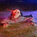 Halloween Animated Zombie Groundbreaker with Decayed Face