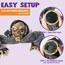 Halloween Animated Zombie Groundbreaker with Decayed Face
