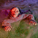 Halloween Animated Zombie Groundbreaker with Decayed Face