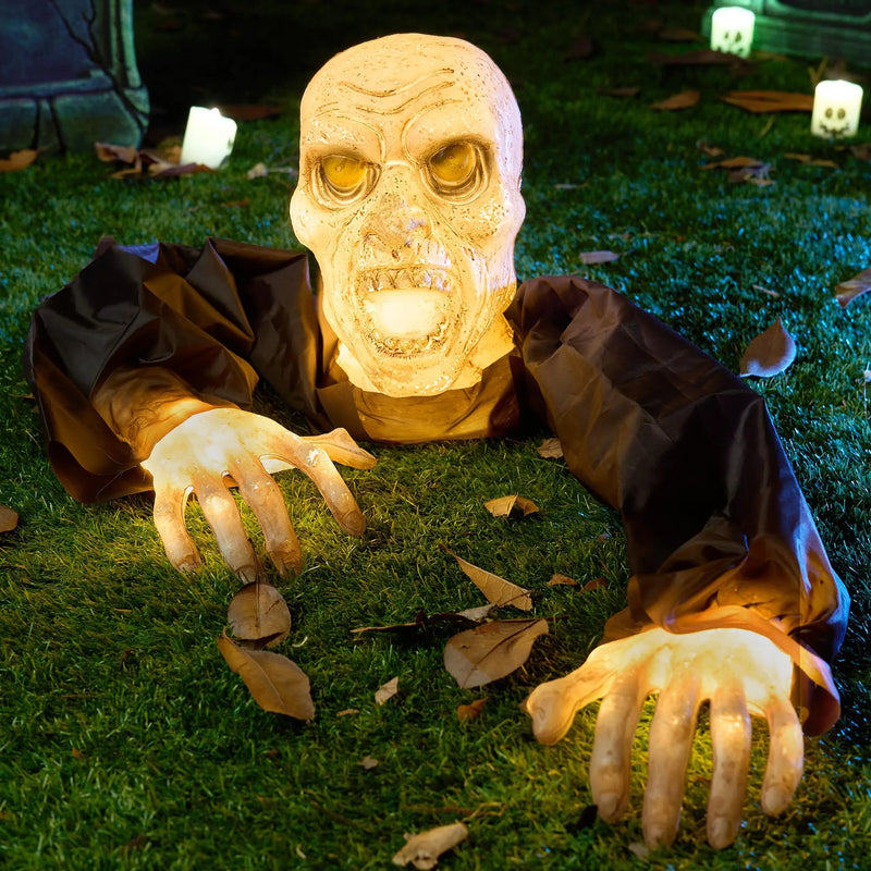 Prextex Décoration Halloween Zombie Pelletée de Terre Extérieur Prextex Décoration Halloween Zombie Pelletée de Terre Extérieur