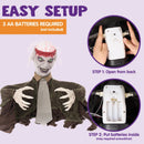 Halloween Zombie Groundbreaker Decorations with Light-up Brain and Movable Hands