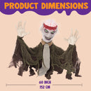 Halloween Zombie Groundbreaker Decorations with Light-up Brain and Movable Hands