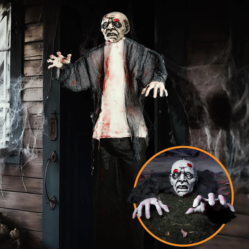 JOYIN Halloween Décor Groundbreaker Zombie with Sound and JOYIN Halloween Décor Groundbreaker Zombie with Sound and