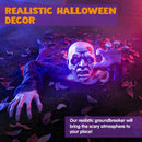 Halloween Zombie Groundbreaker with Posable Arms, Hanging Groundbreaker
