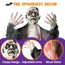 Halloween Zombie Groundbreaker with Posable Arms, Hanging Groundbreaker