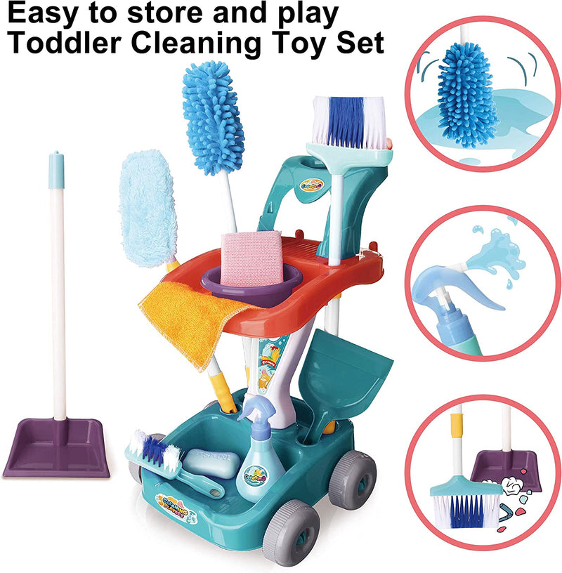 Cleaning Cart Playset with Accessories