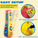 Inflatable Bopper Punching Bag with Bounce-Back Action