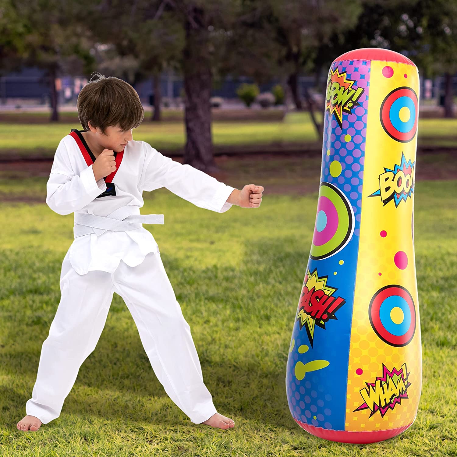 Joyin | Inflatable Bopper Punching Bag With Bounce-back Action (single ...