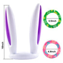 2 Sets of Easter Bunny Ears Hats and 12Pcs Colorful Toss Rings