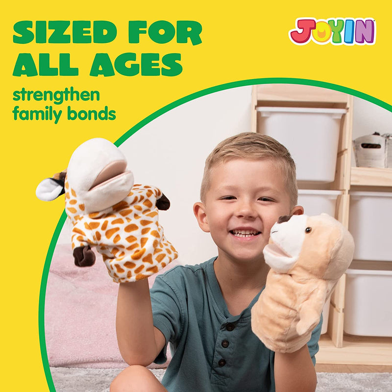 JOYIN - Animal Friends Kids Hand Puppets, 6 Pack