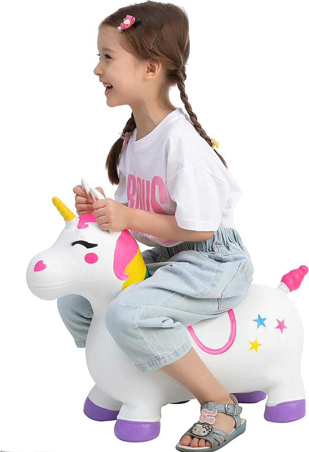 Joyin Bouncy Unicorn Hopper white
