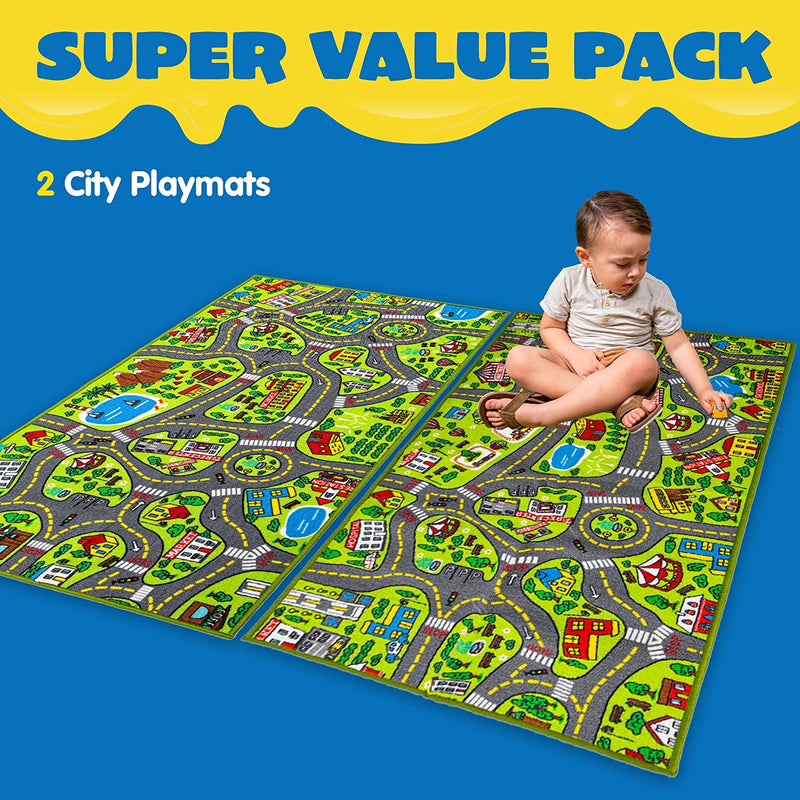 Joyin Playmat City Life Carpet Playmat, 2 Pack