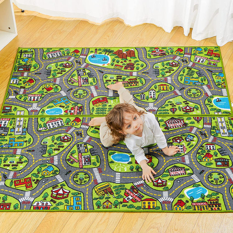 Joyin Playmat City Life Carpet Playmat, 2 Pack