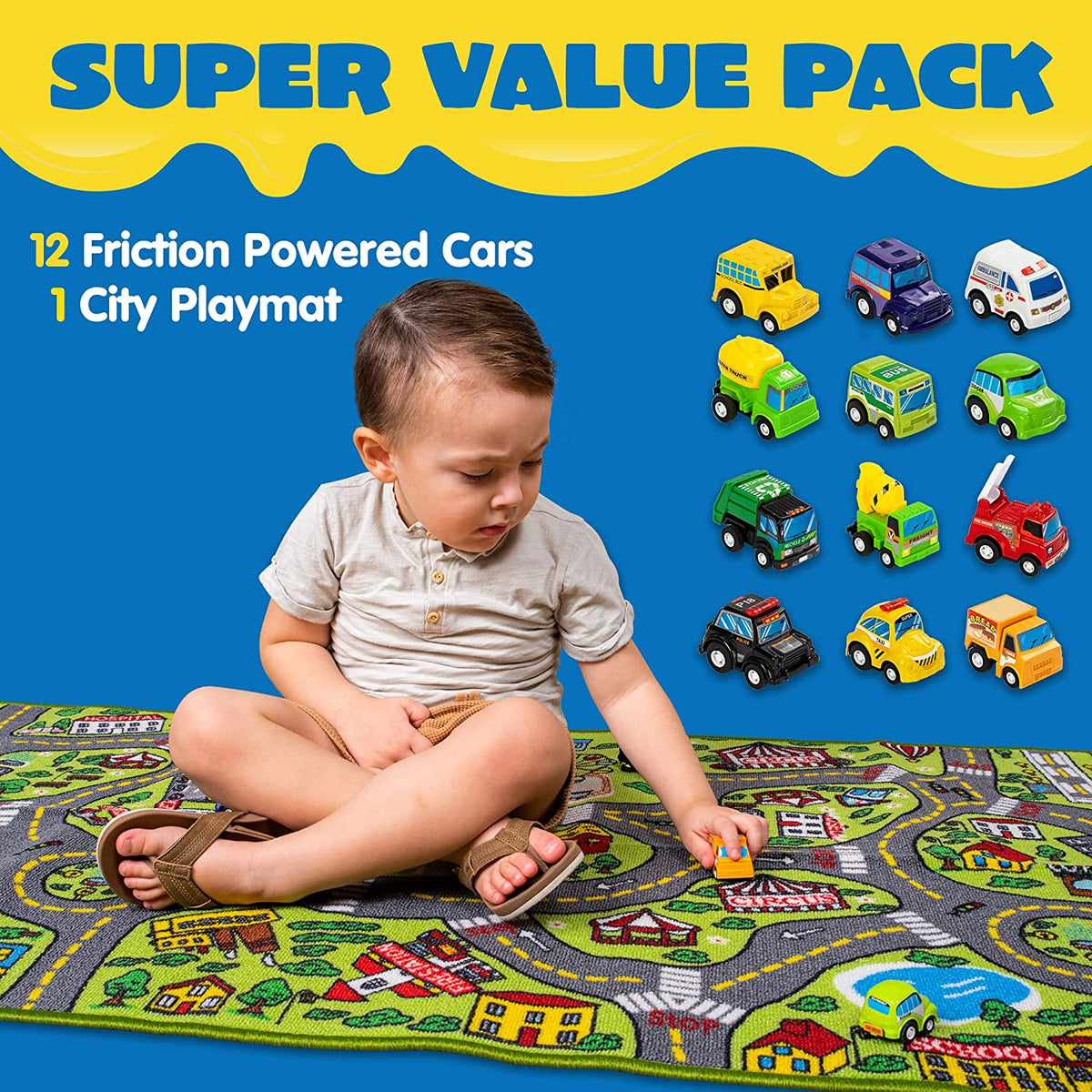 Joyin Playmat City Life Carpet Playmat W Cars