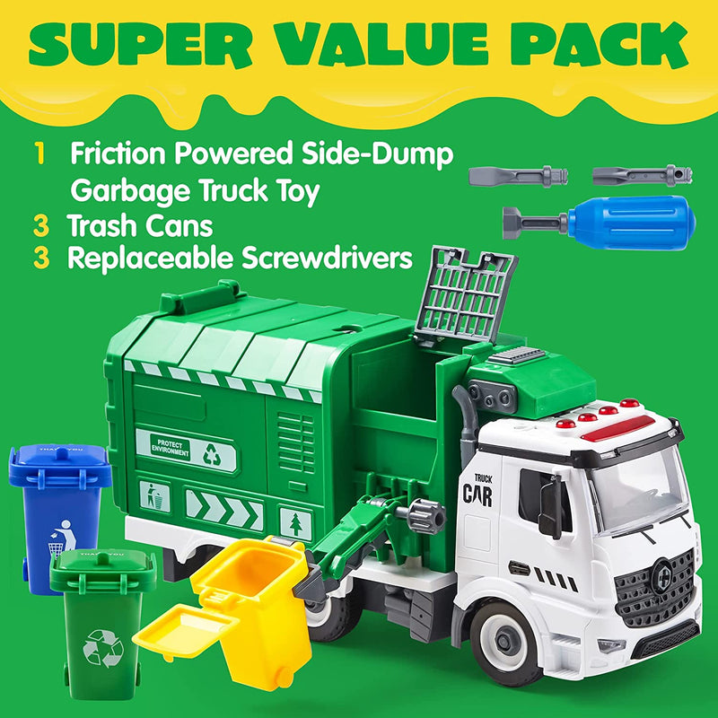 Jumbo Side-dump Garbage Truck Toys