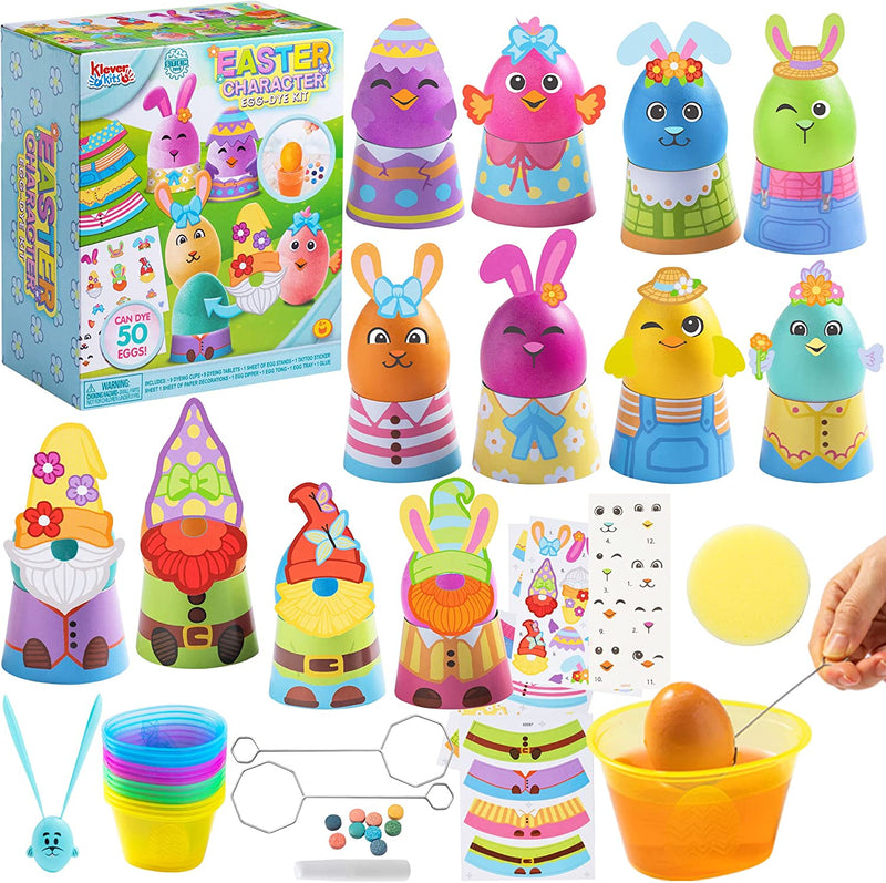 32Pcs DIY Bunny Gnome and Chicken Easter Egg Dye Kit