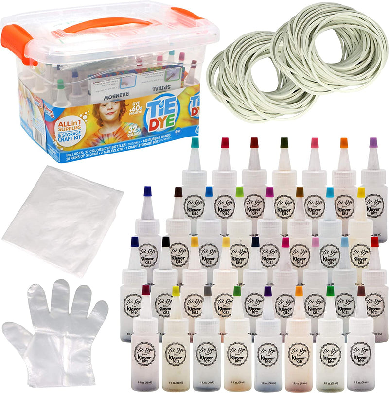 KLEVER KITS - DIY Tie Dye Kits, 32 Colors