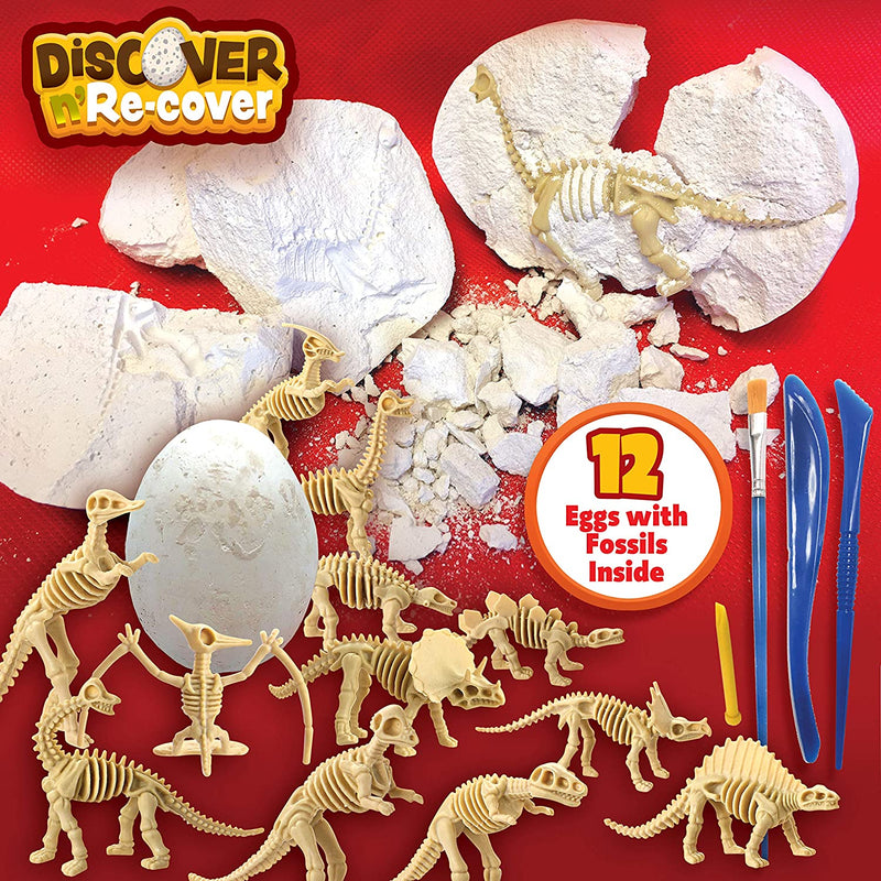 KLEVER KITS - Dig and Clay Skeleton Dinosaur Dig Kit