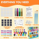 KLEVER KITS - Magnetic Tile Painting Kit, 24 Pcs