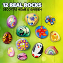 KLEVER KITS - Rock Painting Kit, 12 Rocks
