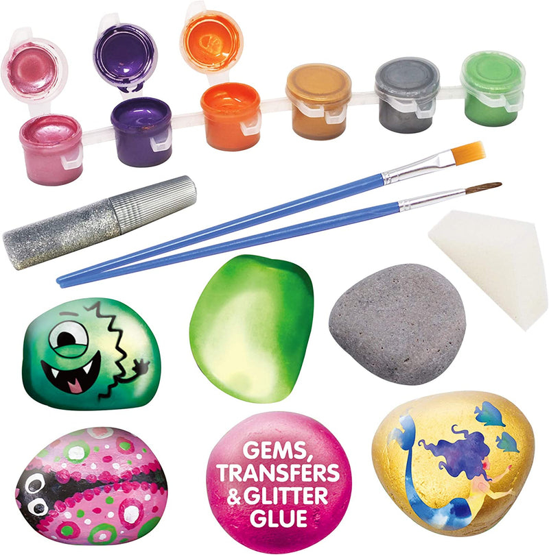 JOYIN 12 Rock Painting Kit- Glow in The Dark, 43 Pcs Arts and Crafts for  Kids
