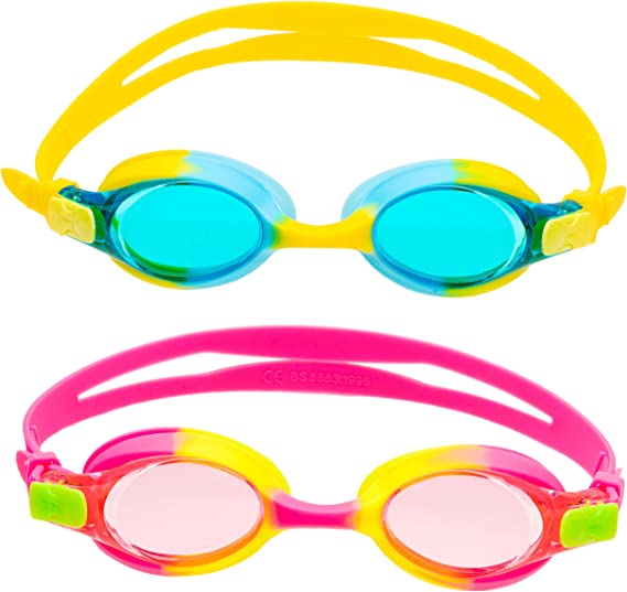Kids Swim Goggle (Yellow & Pink), 2 Pack