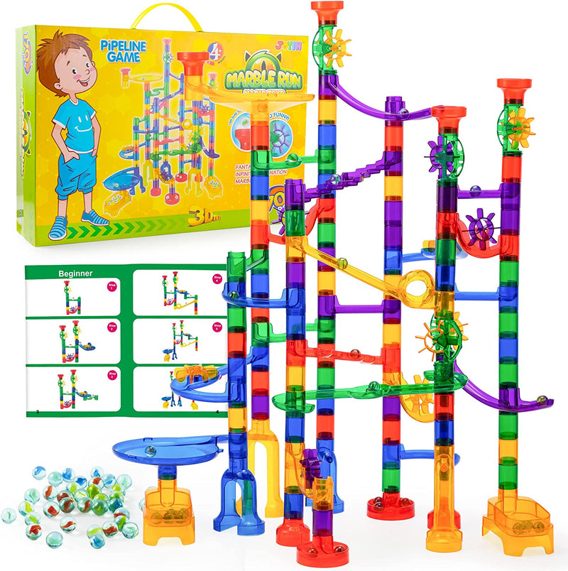 Marble Course Toy 170Pcs Marble Run Premium Toy Set, STEM Educational Building Block Toy