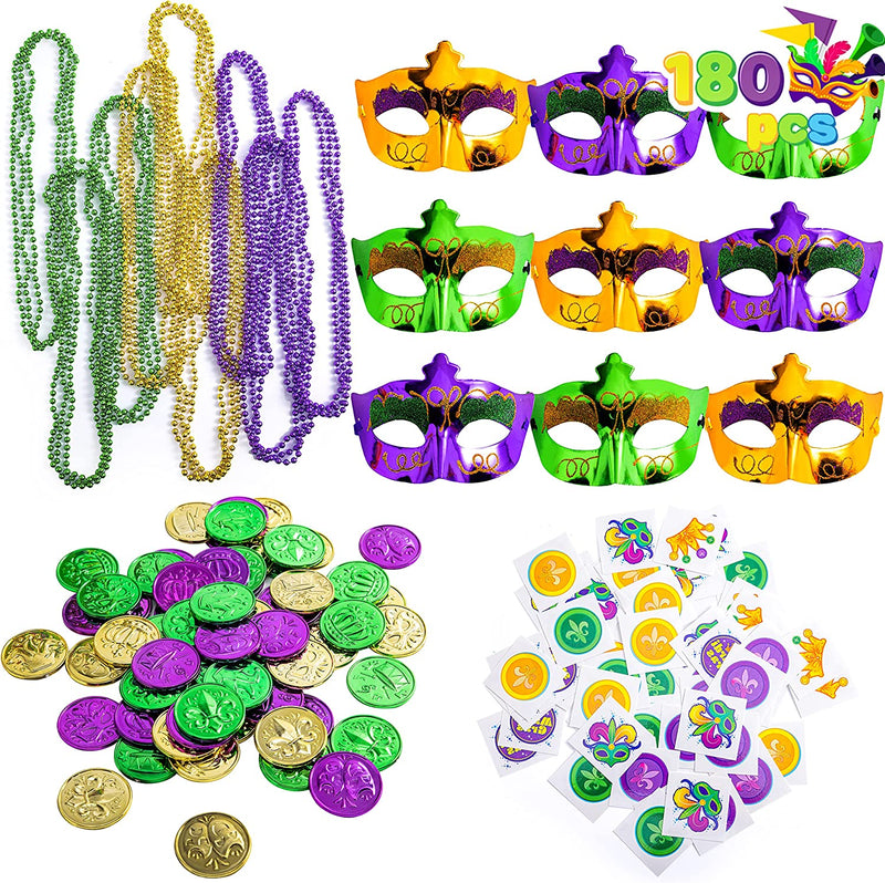 Mardi Gras Party Supplies Set for 9 People
