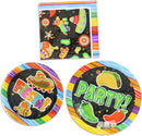 Mexican Themed Black Universe Fiesta Party Supplies Set,82 pcs