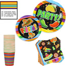 Mexican Themed Black Universe Fiesta Party Supplies Set,82 pcs