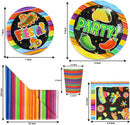 Mexican Themed Black Universe Fiesta Party Supplies Set,82 pcs
